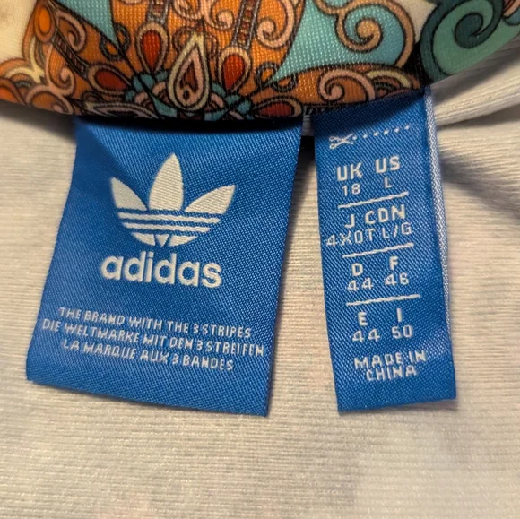 Farm rio Adidas Jardim Agharta Zip Up Track Jacket Size Large - Picture 14 of 17